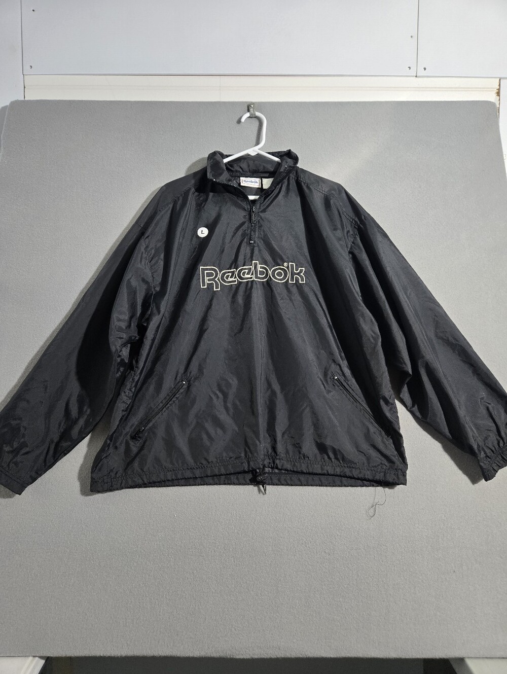 Reebok Men's Black Pullover Windbreaker Jacket